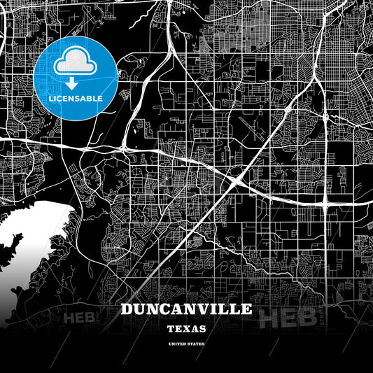 Duncanville, Texas, USA map