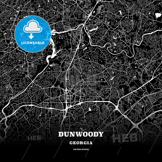 Dunwoody, Georgia, USA map