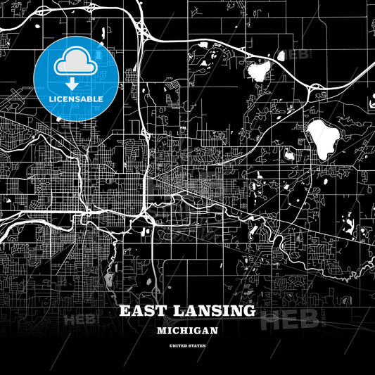 East Lansing, Michigan, USA map