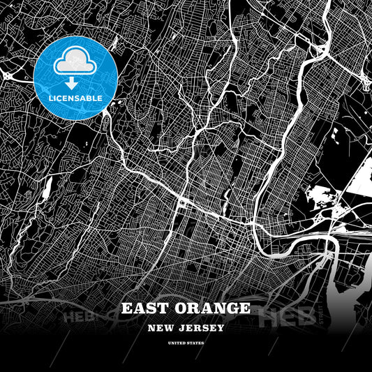 East Orange, New Jersey, USA map