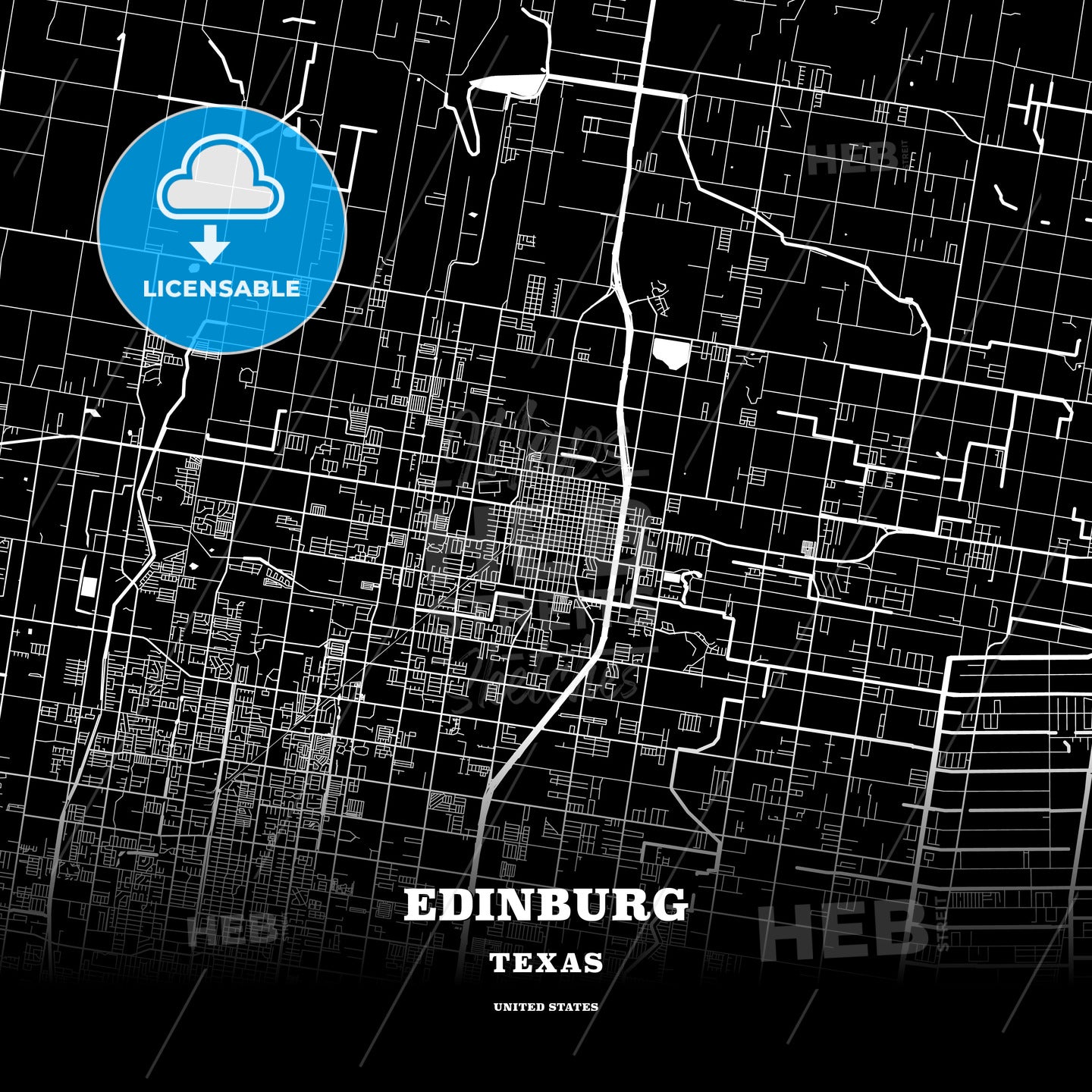 Edinburg, Texas, USA map