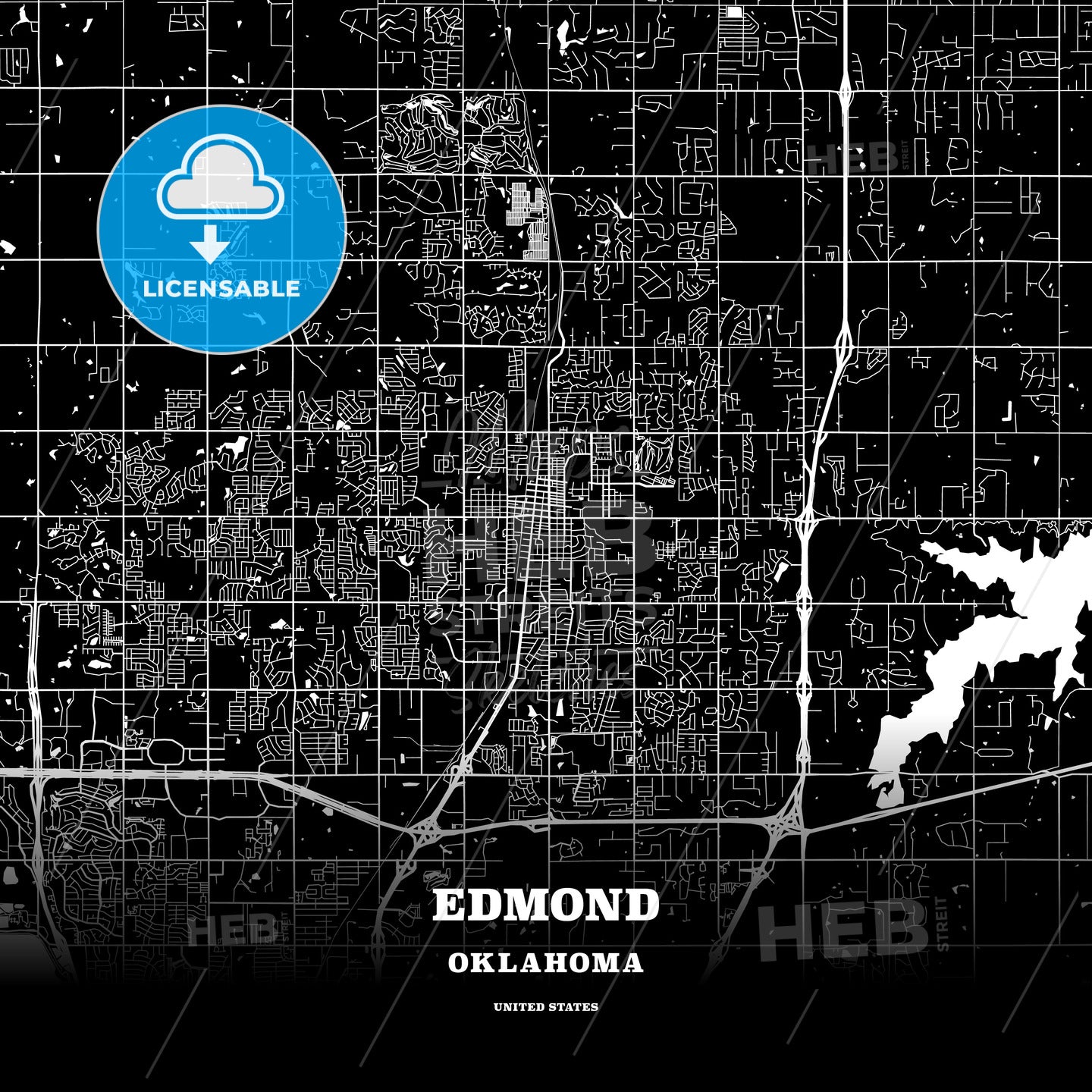 Edmond, Oklahoma, USA map