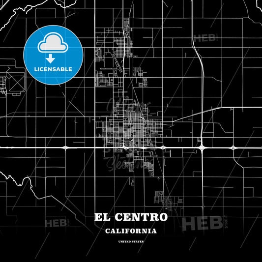 El Centro, California, USA map