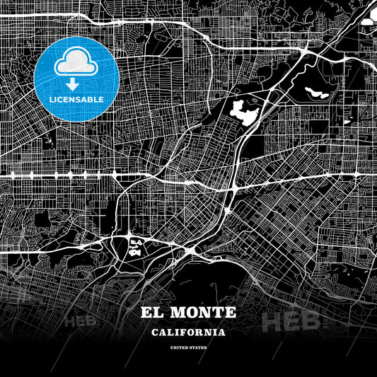 El Monte, California, USA map