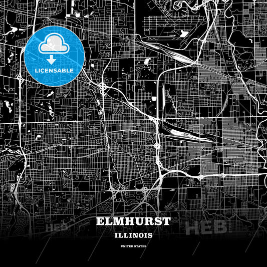 Elmhurst, Illinois, USA map