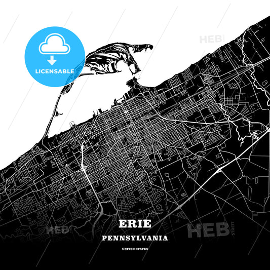 Erie, Pennsylvania, USA map