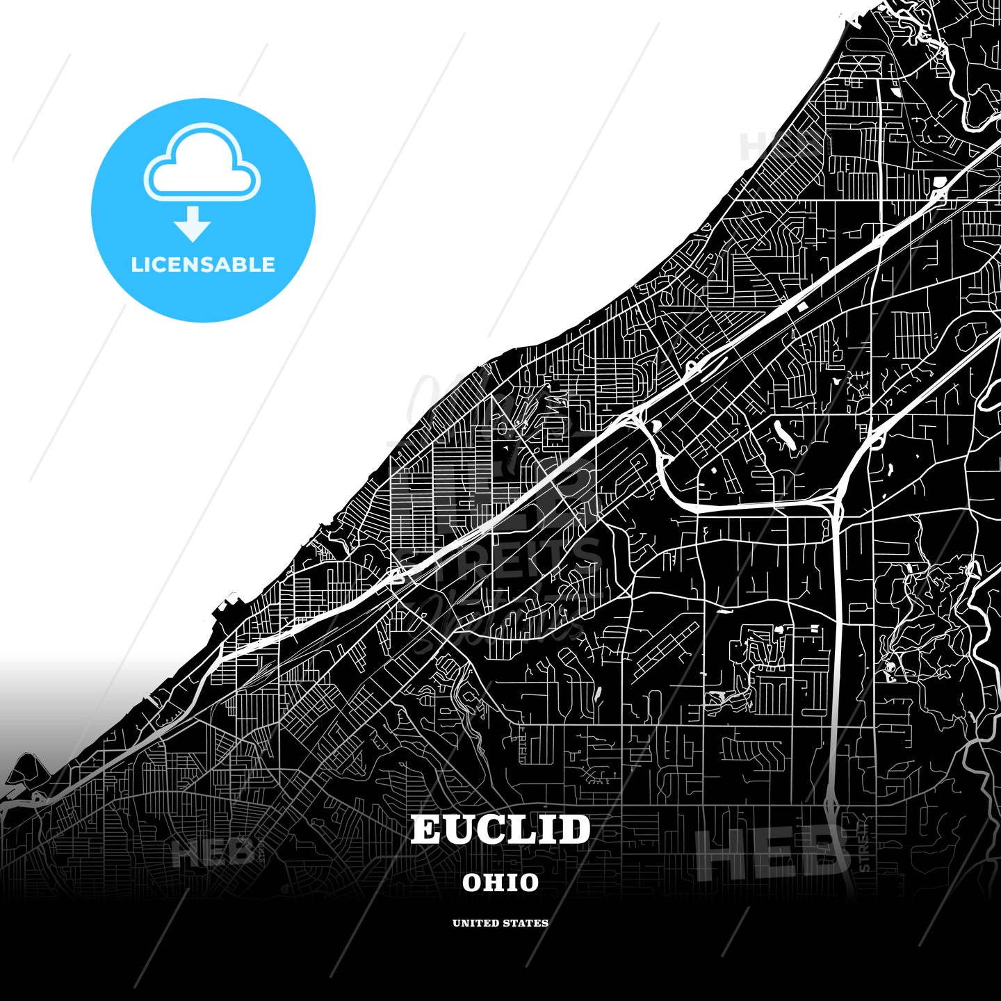 Euclid, Ohio, USA map