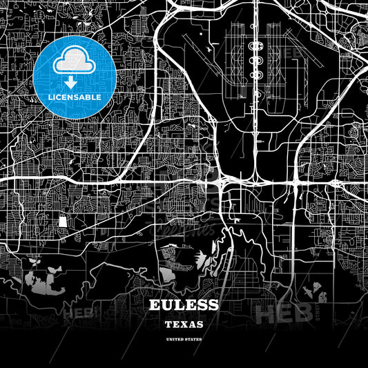 Euless, Texas, USA map