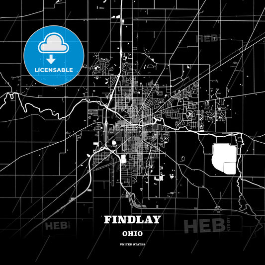 Findlay, Ohio, USA map