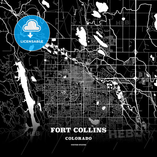 Fort Collins, Colorado, USA map