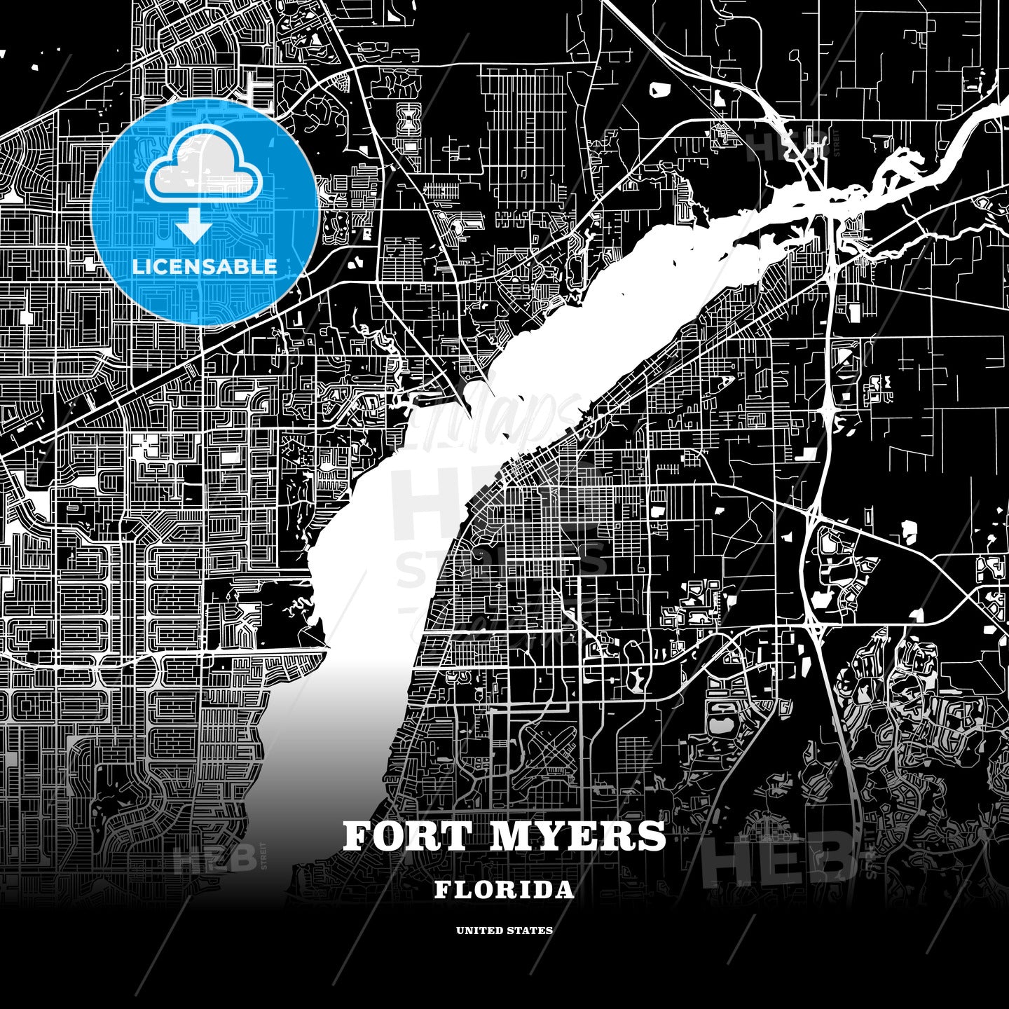 Fort Myers, Florida, USA map