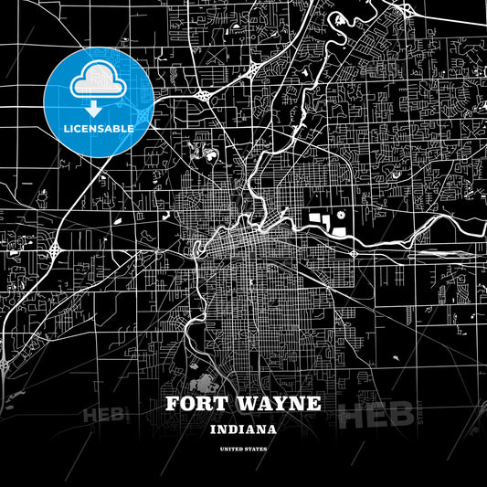 Fort Wayne, Indiana, USA map