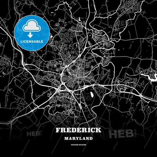 Frederick, Maryland, USA map