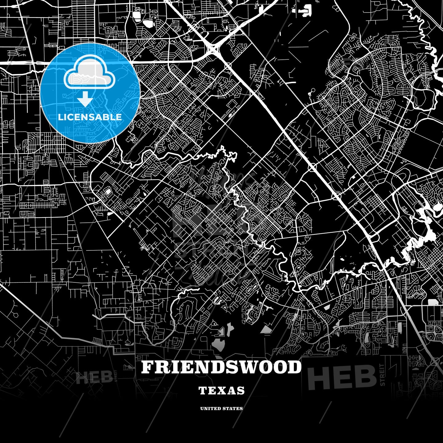 Friendswood, Texas, USA map