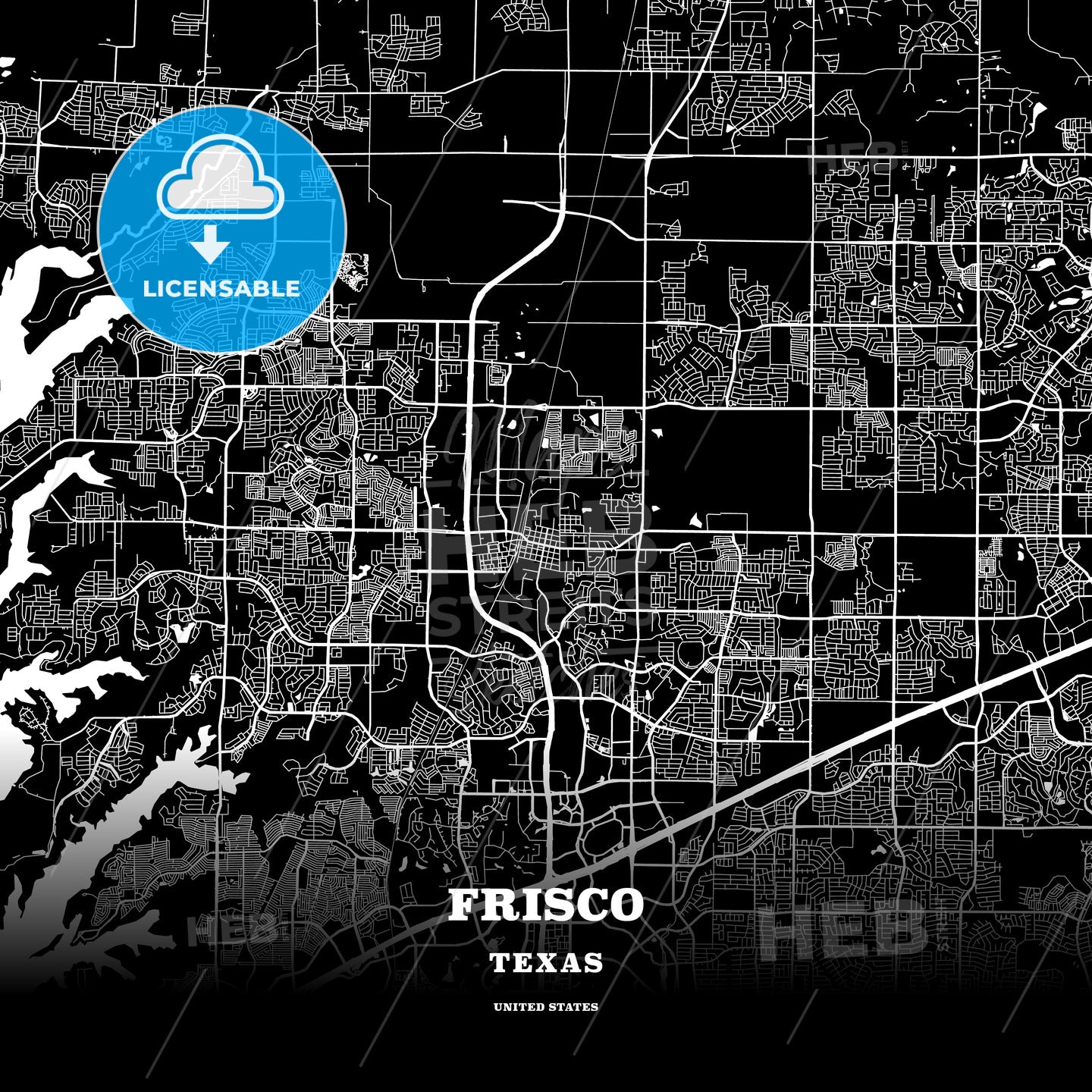 Frisco, Texas, USA map
