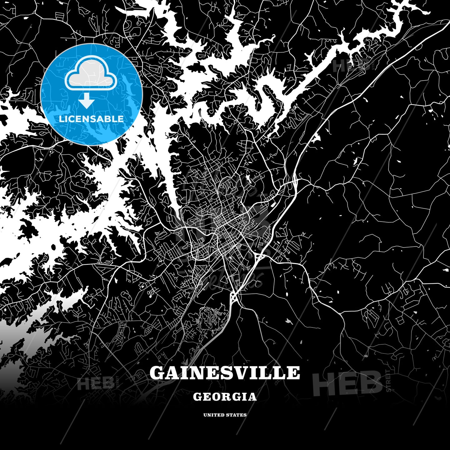 Gainesville, Georgia, USA map