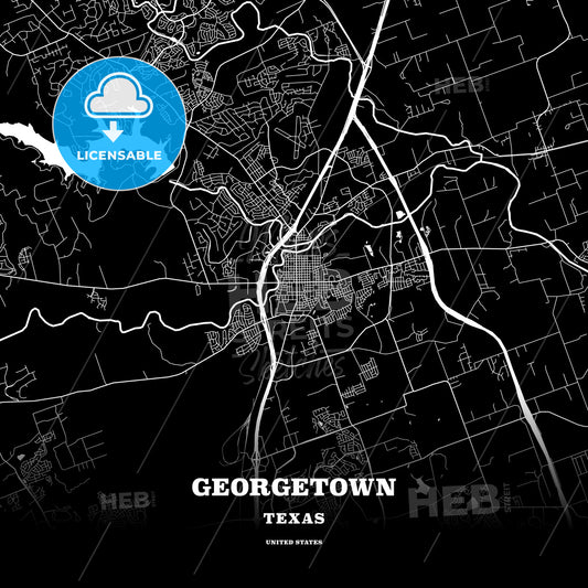 Georgetown, Texas, USA map