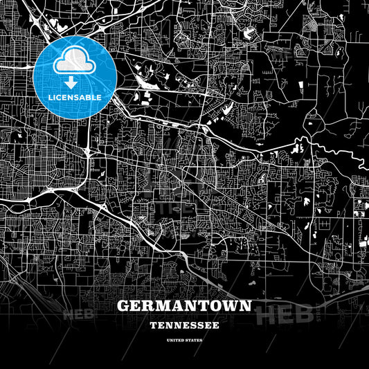 Germantown, Tennessee, USA map