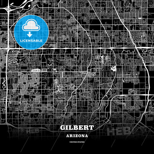Gilbert, Arizona, USA map