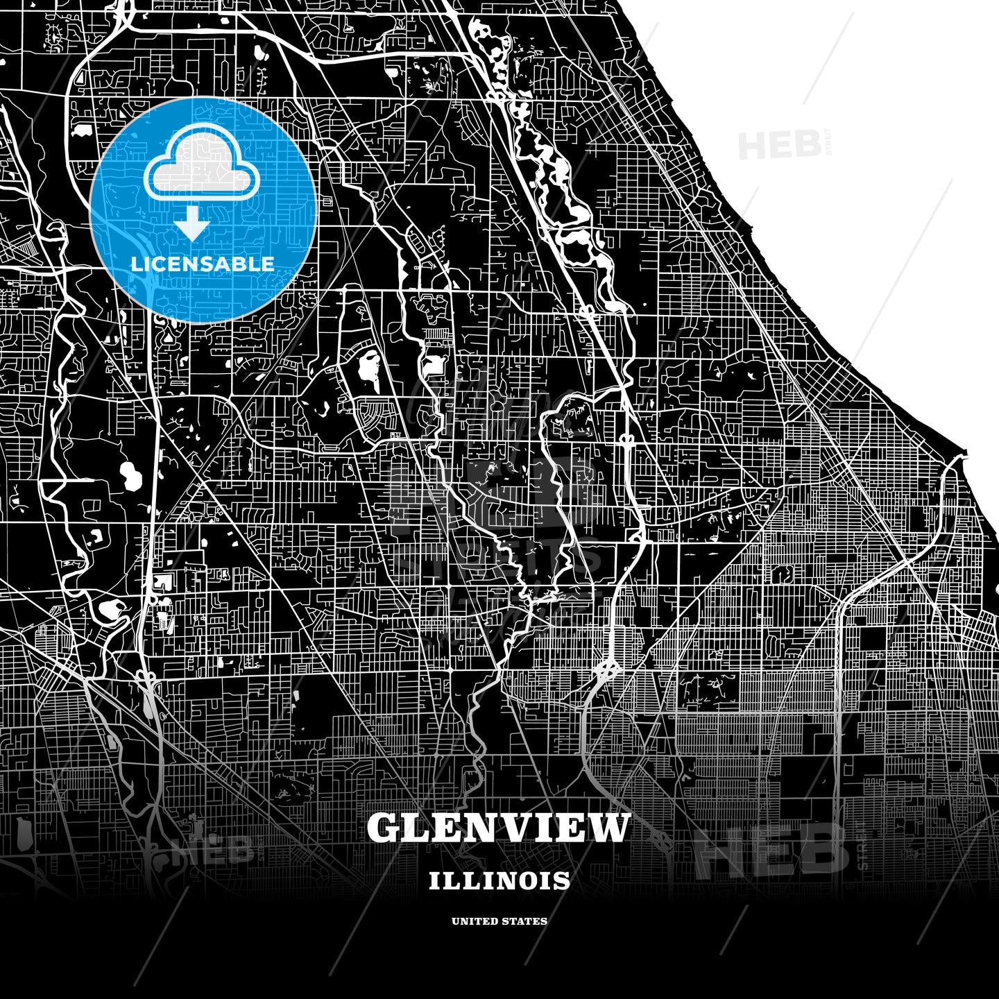 Glenview, Illinois, USA map