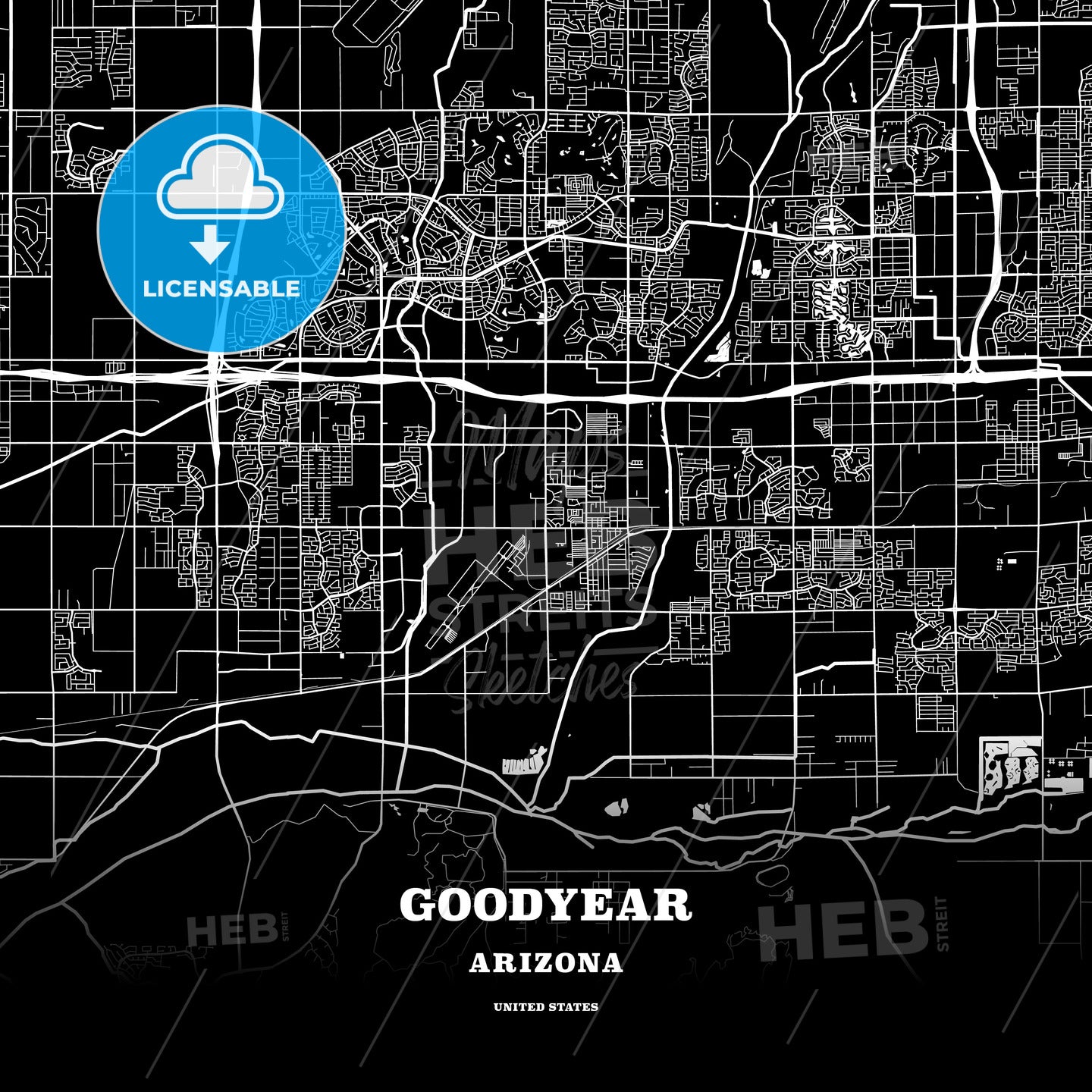 Goodyear, Arizona, USA map