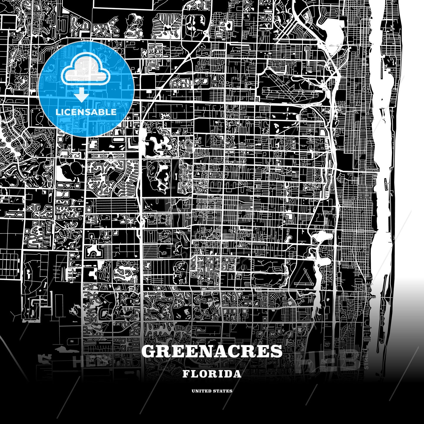 Greenacres, Florida, USA map