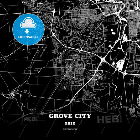 Grove City, Ohio, USA map