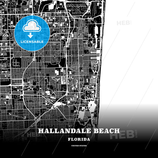 Hallandale Beach, Florida, USA map
