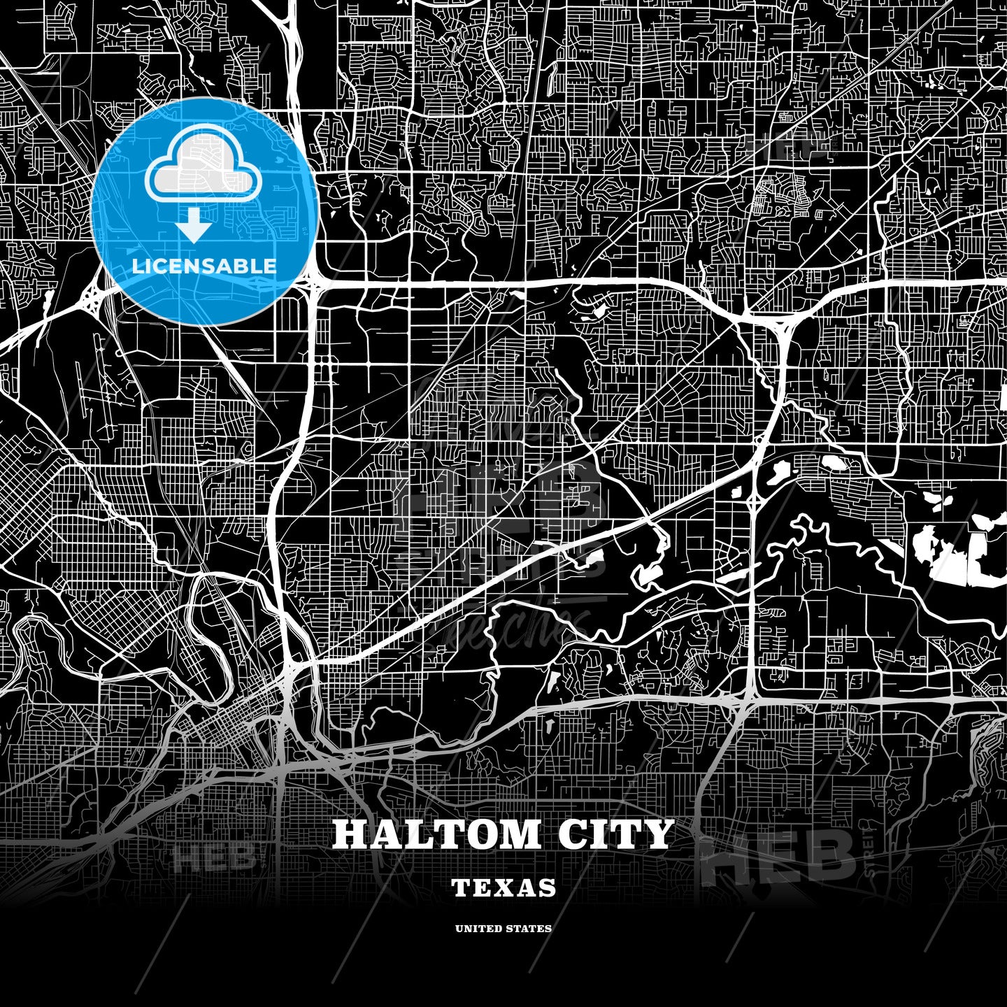 Haltom City, Texas, USA map