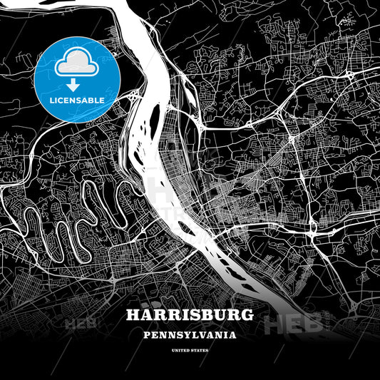 Harrisburg, Pennsylvania, USA map