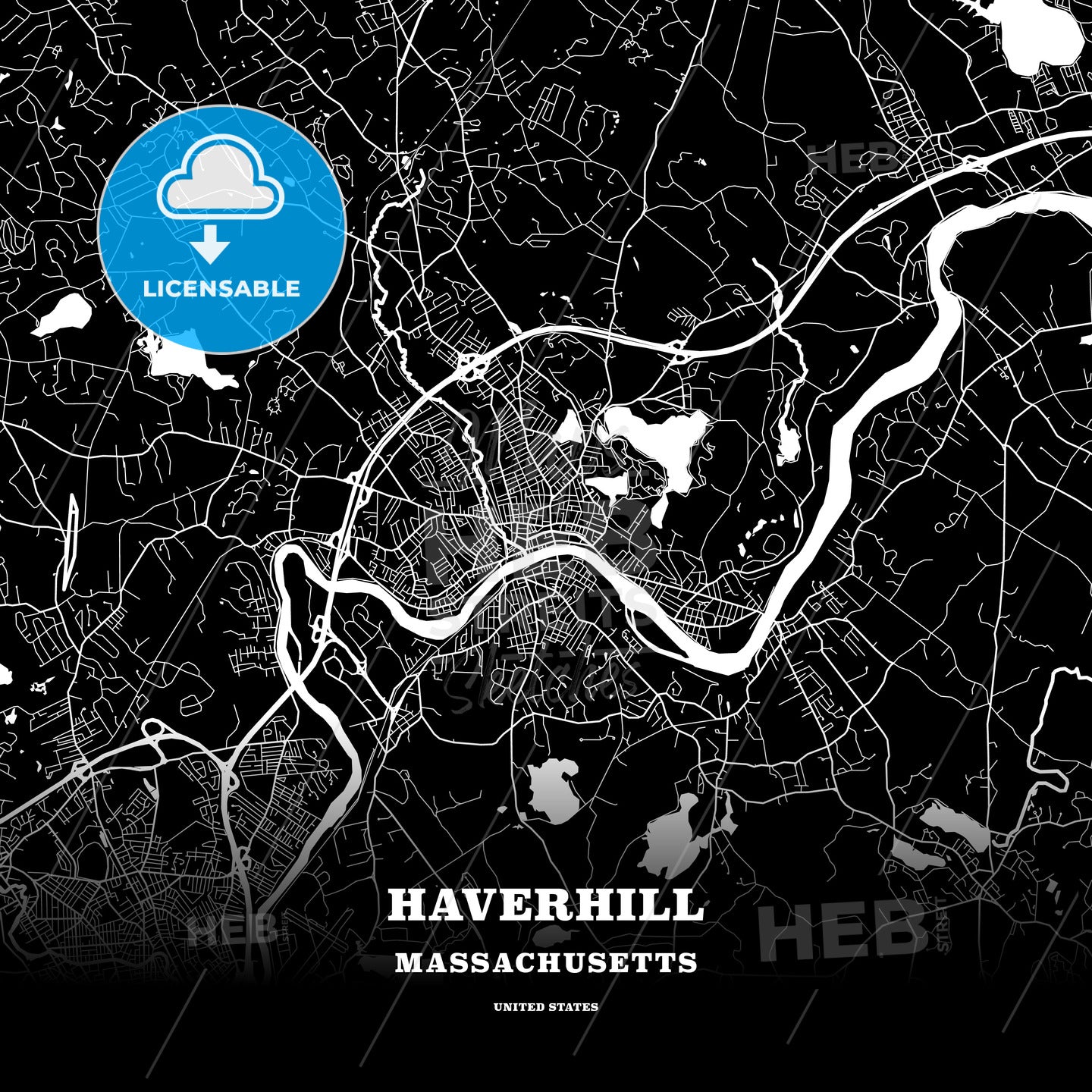 Haverhill, Massachusetts, USA map