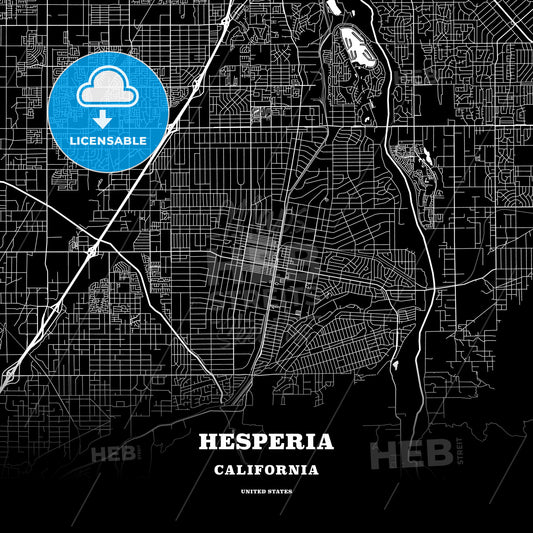 Hesperia, California, USA map