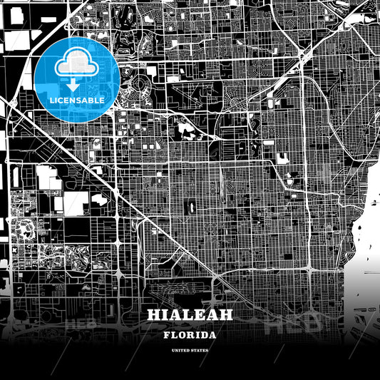 Hialeah, Florida, USA map