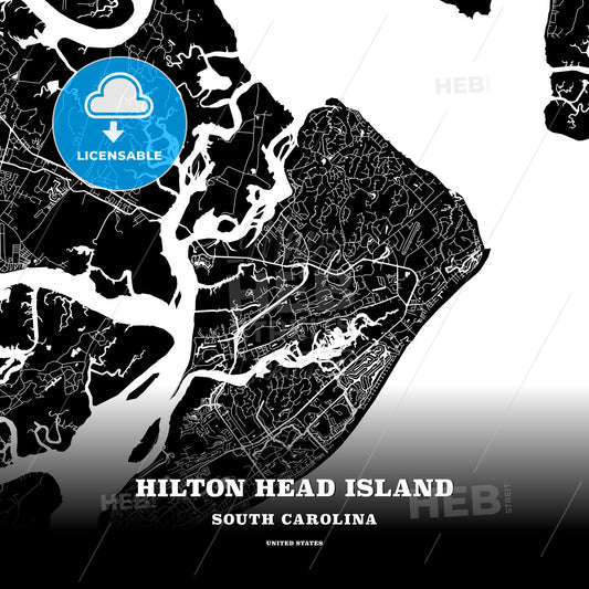 Hilton Head Island, South Carolina, USA map