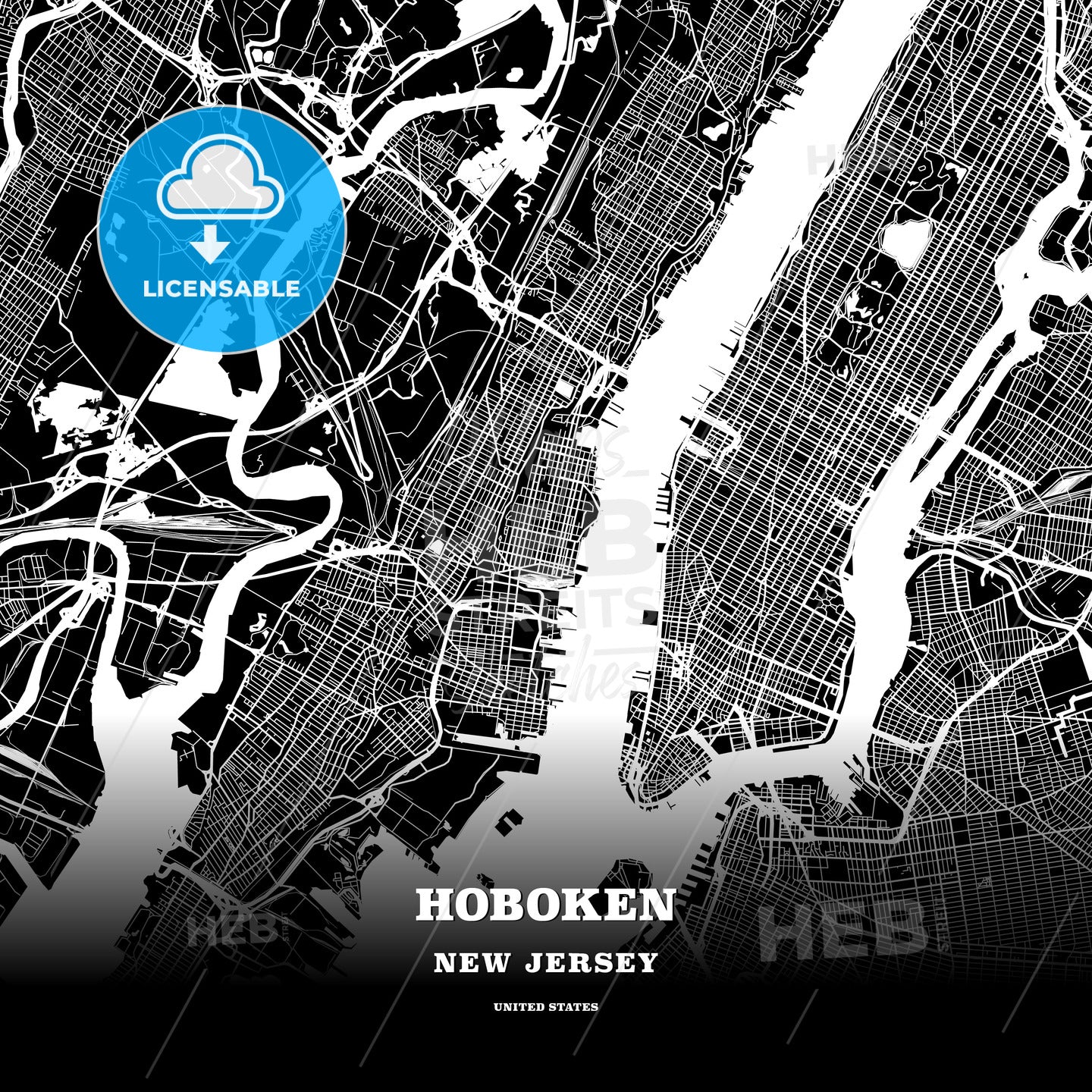 Hoboken, New Jersey, USA map