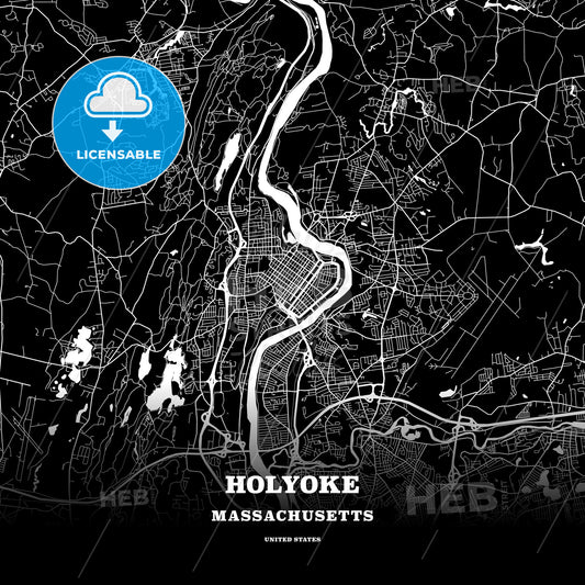 Holyoke, Massachusetts, USA map