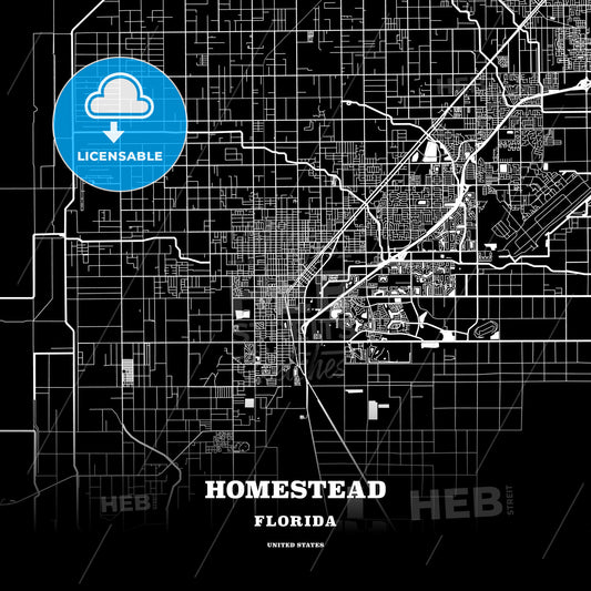 Homestead, Florida, USA map