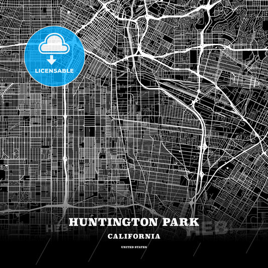 Huntington Park, California, USA map