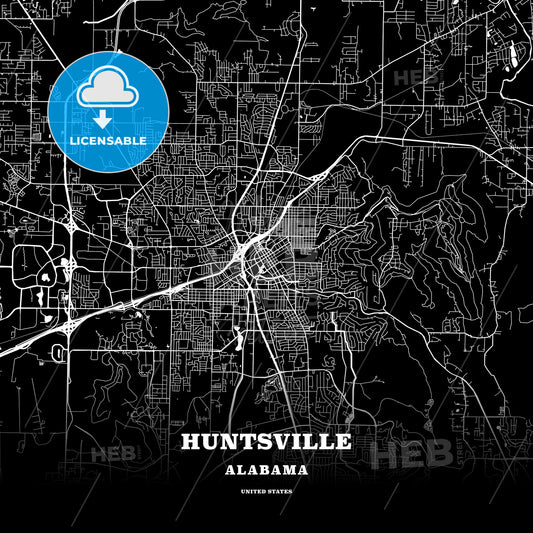 Huntsville, Alabama, USA map