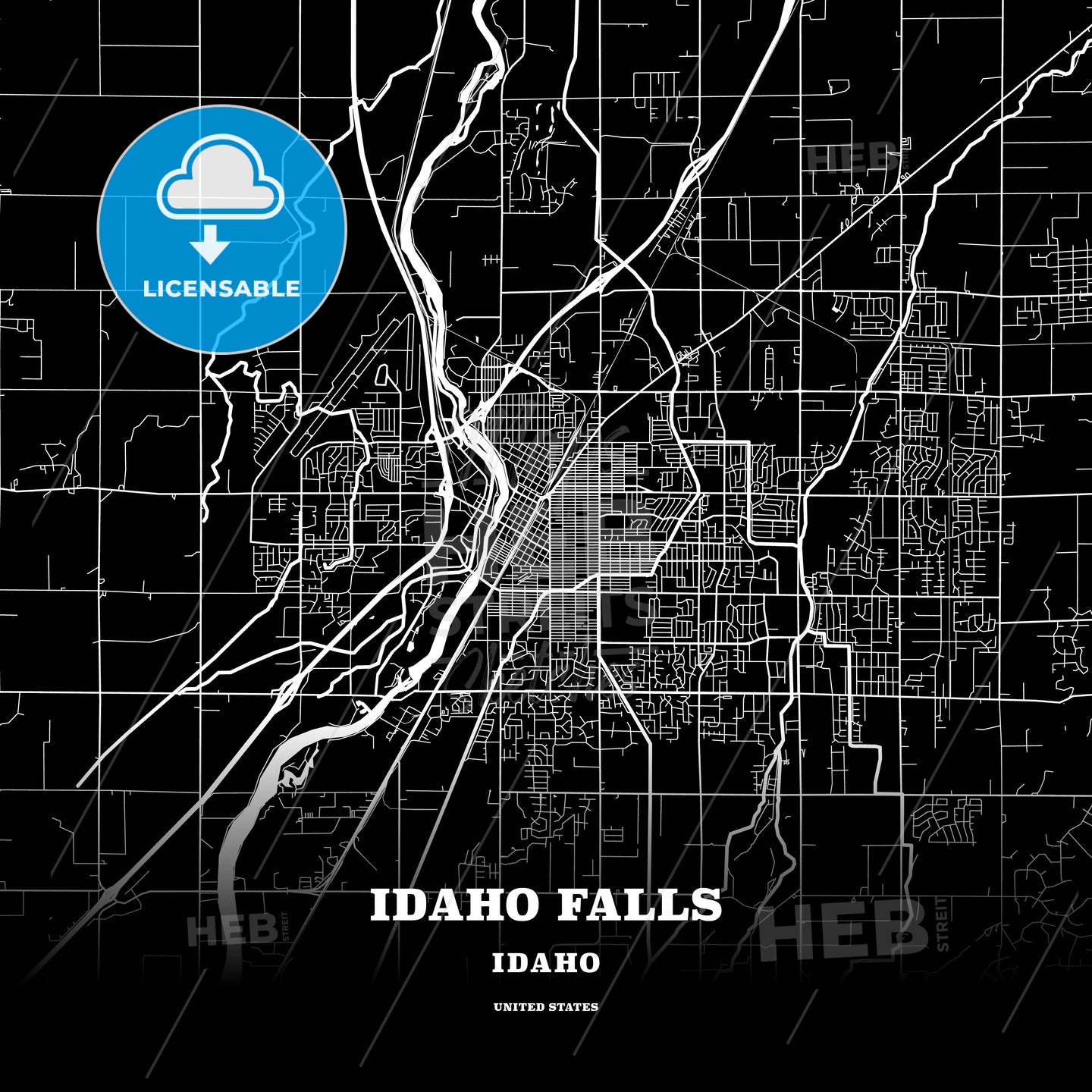 Idaho Falls, Idaho, USA map