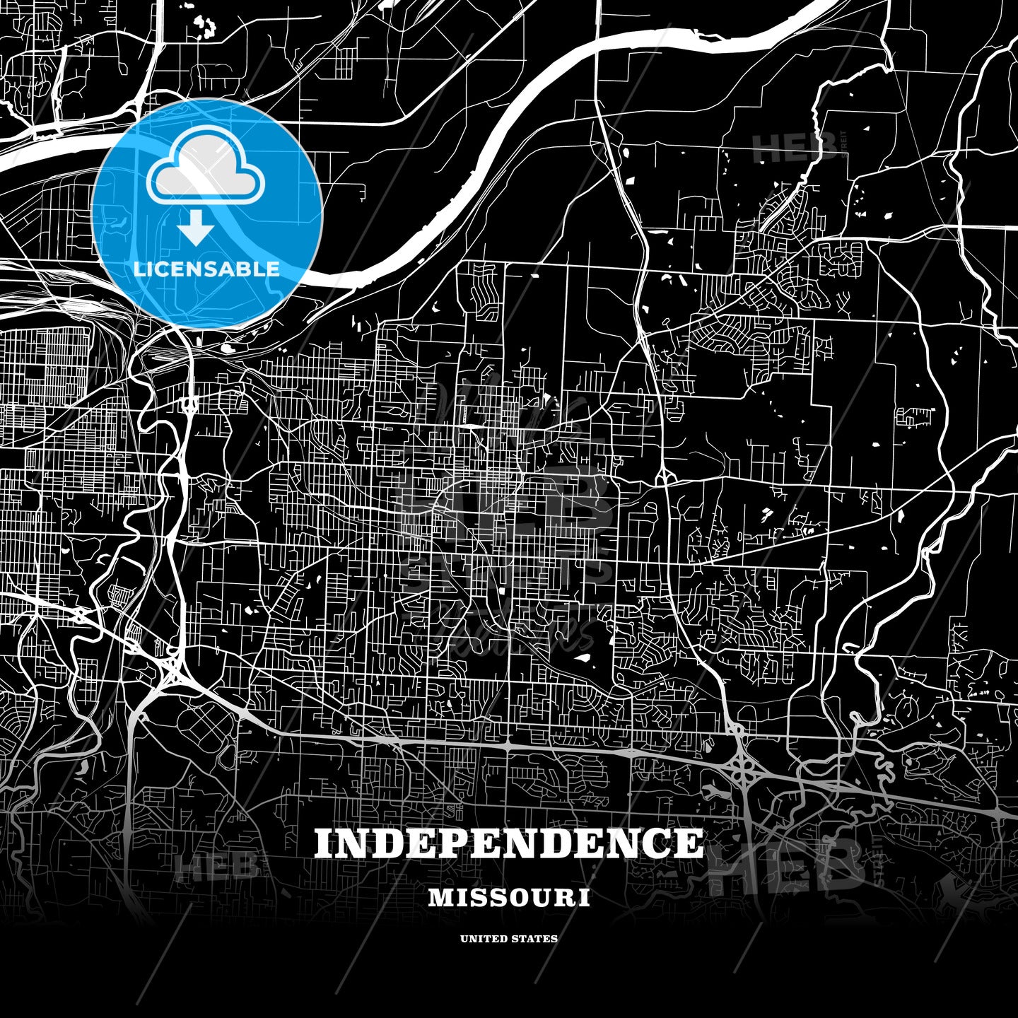 Independence, Missouri, USA map