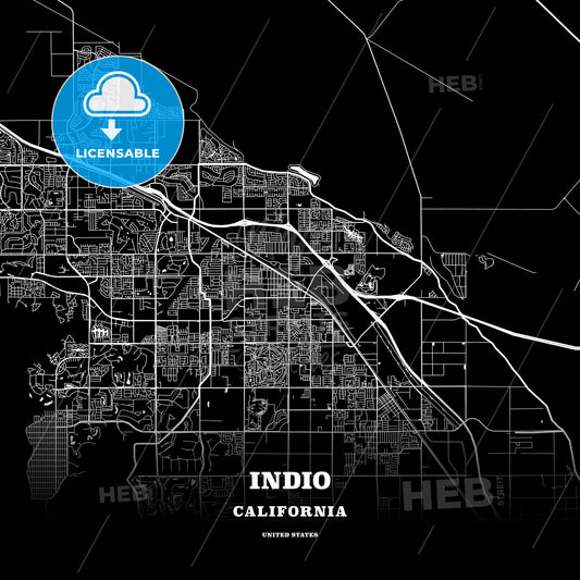 Indio, California, USA map