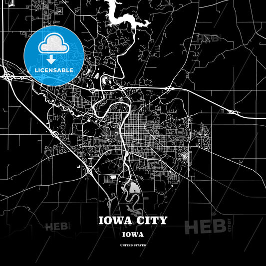 Iowa City, Iowa, USA map