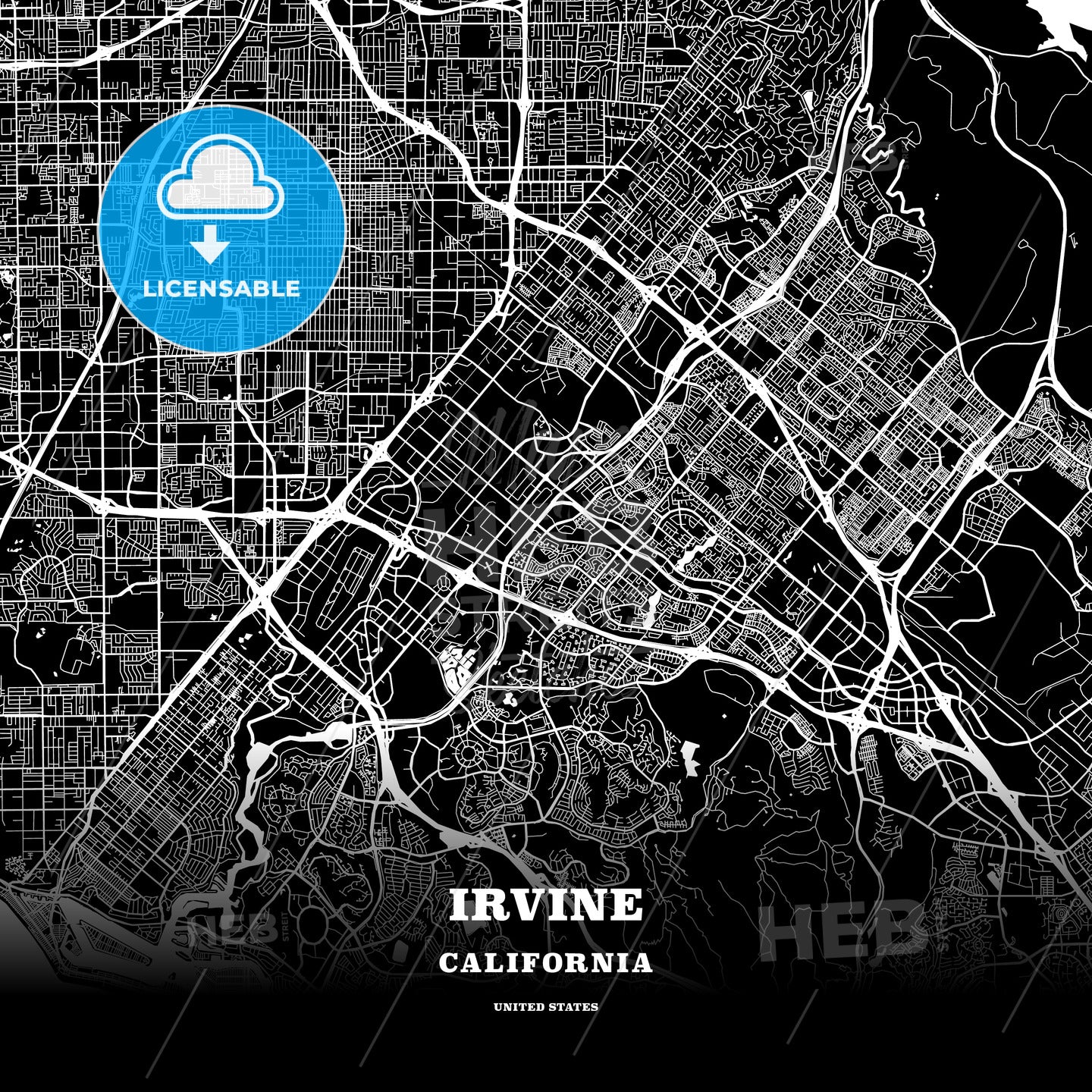 Irvine, California, USA map