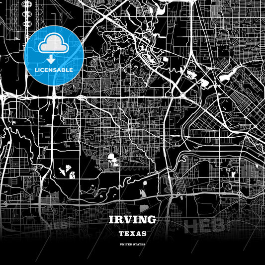 Irving, Texas, USA map