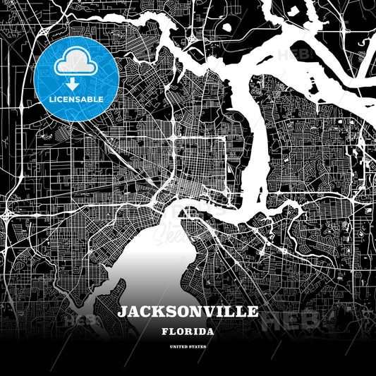 Jacksonville, Florida, USA map