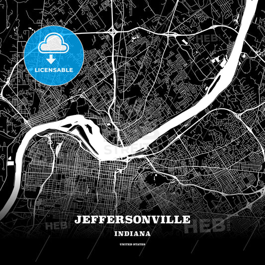 Jeffersonville, Indiana, USA map