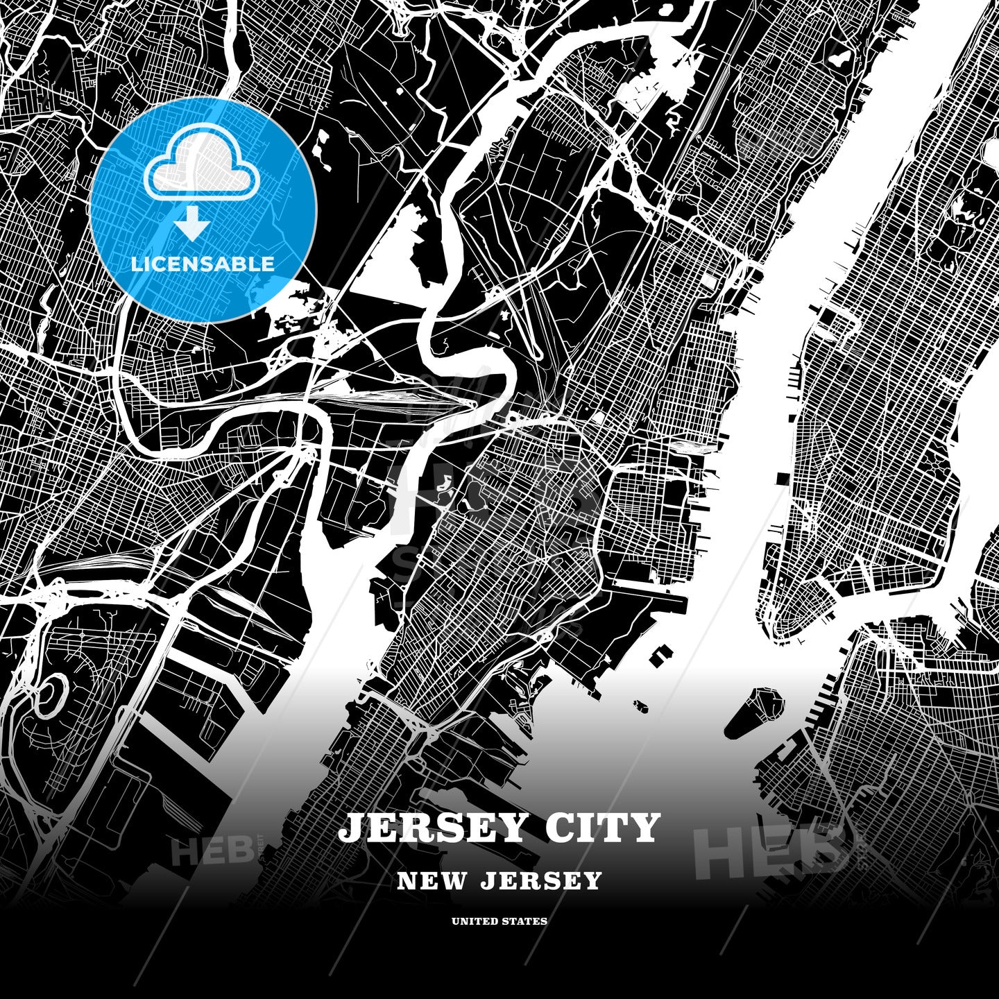 Jersey City, New Jersey, USA map