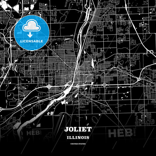 Joliet, Illinois, USA map
