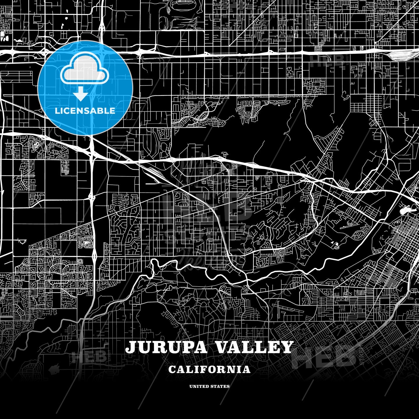 Jurupa Valley, California, USA map